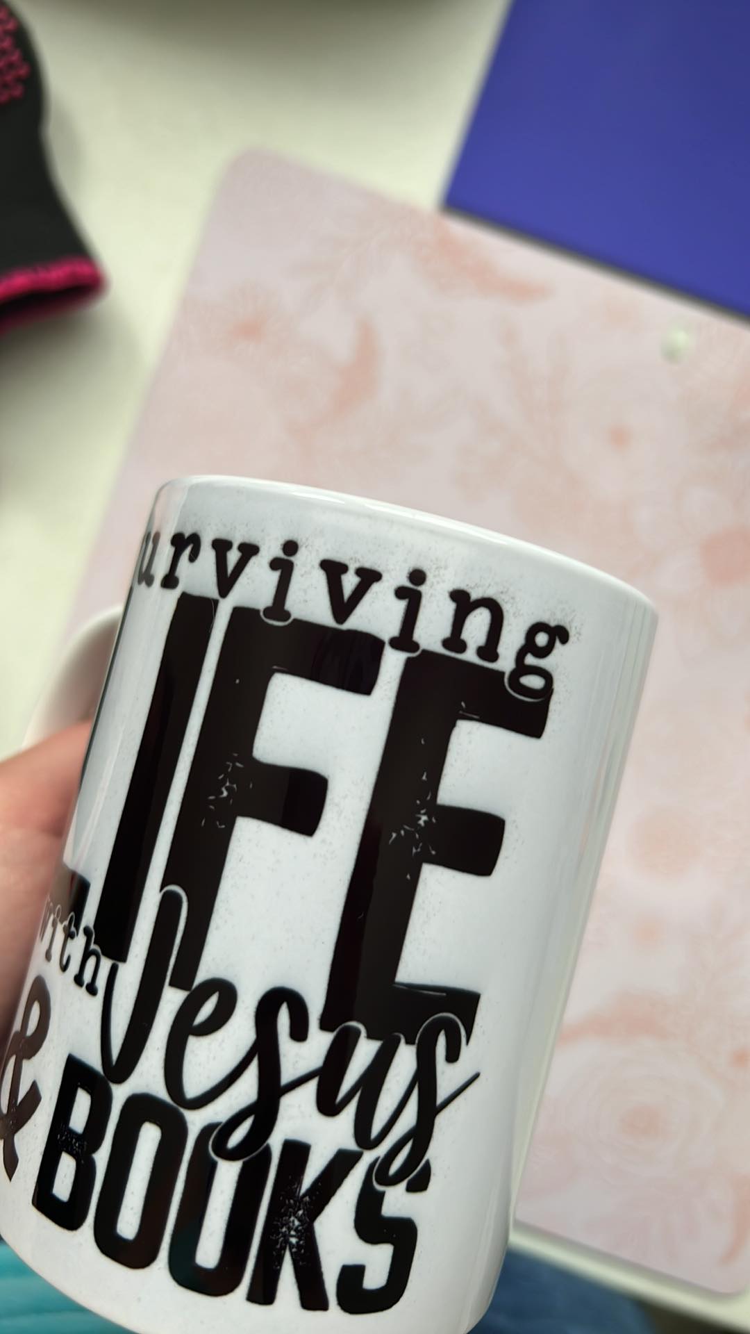 Suvirving Life on Jesus and Books (mug)