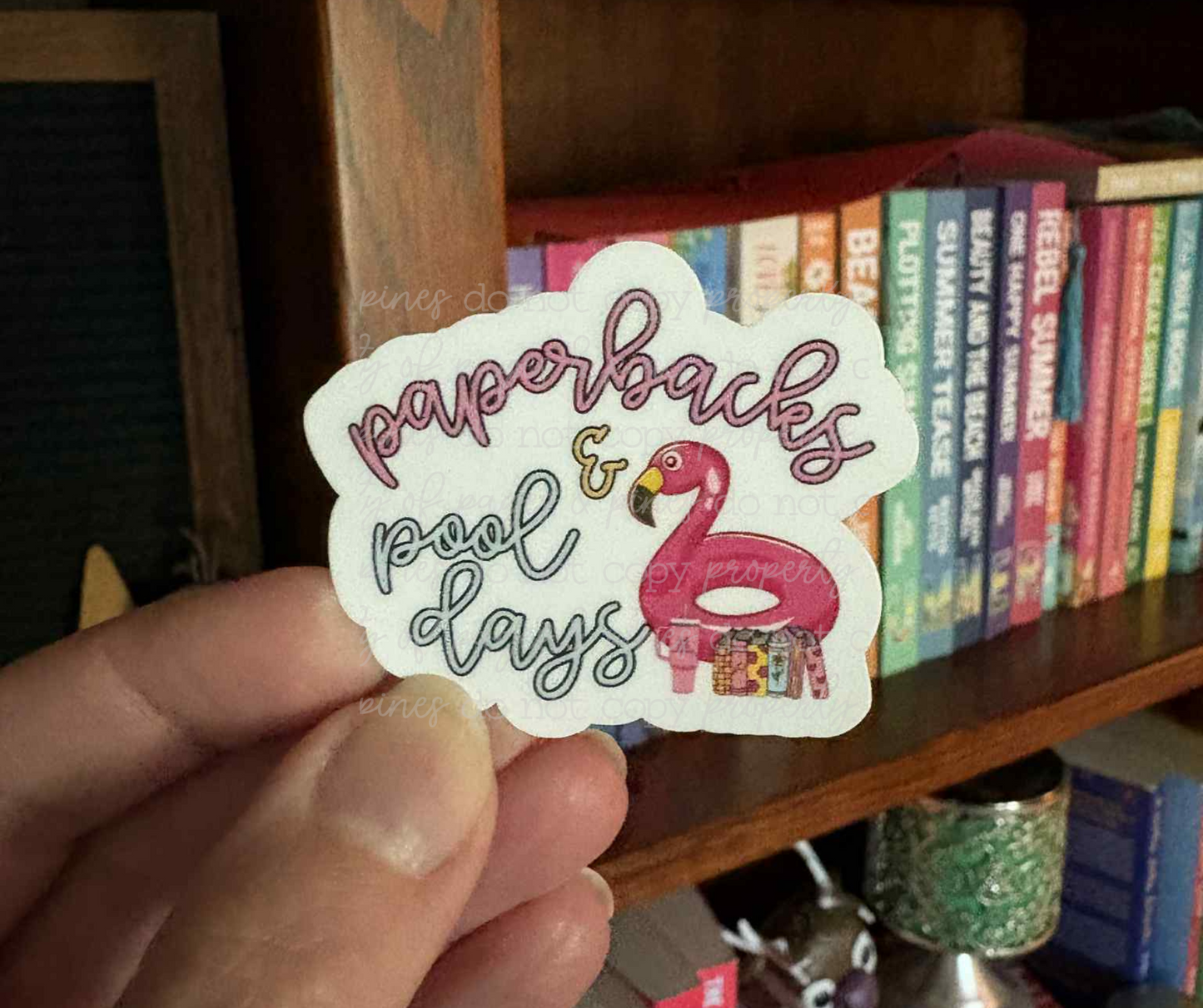 Paperbacks & Pool Days (sticker)