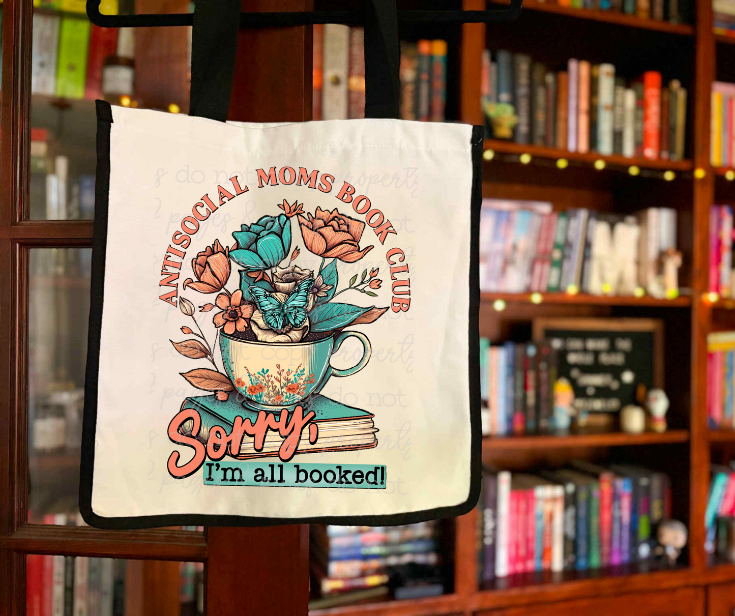 Antisocial Moms Book Club Tote Bag