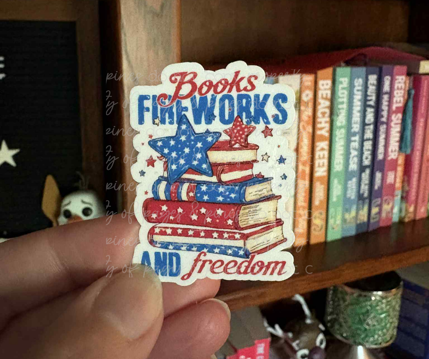 Books, Fireworks & Freedom (sticker)