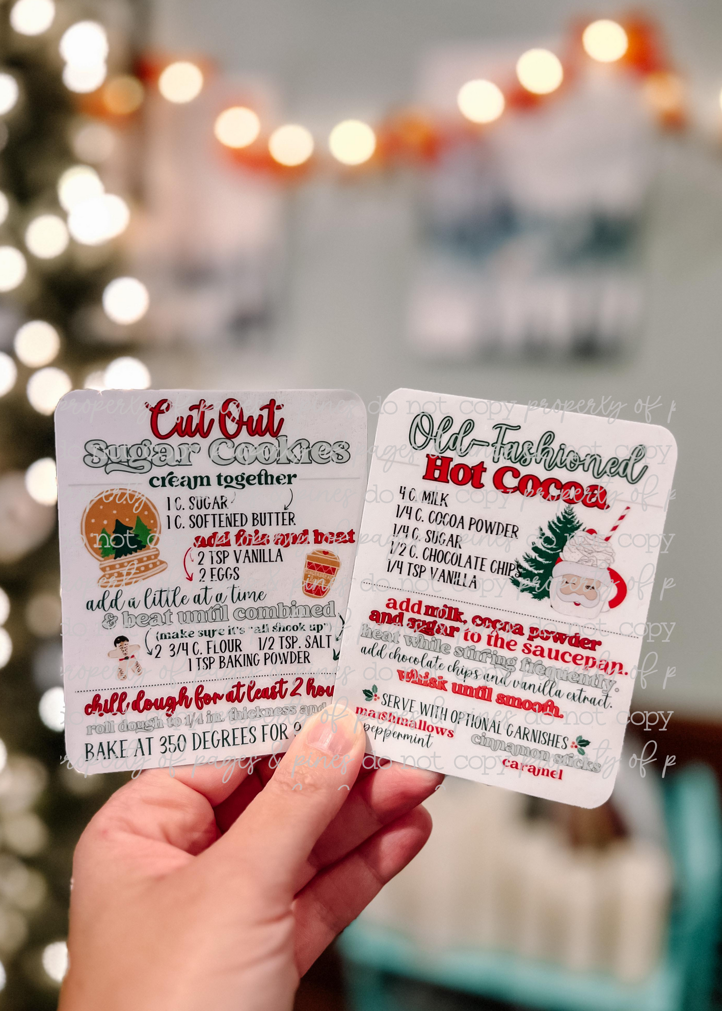 Christmas Recipe Magnet Set