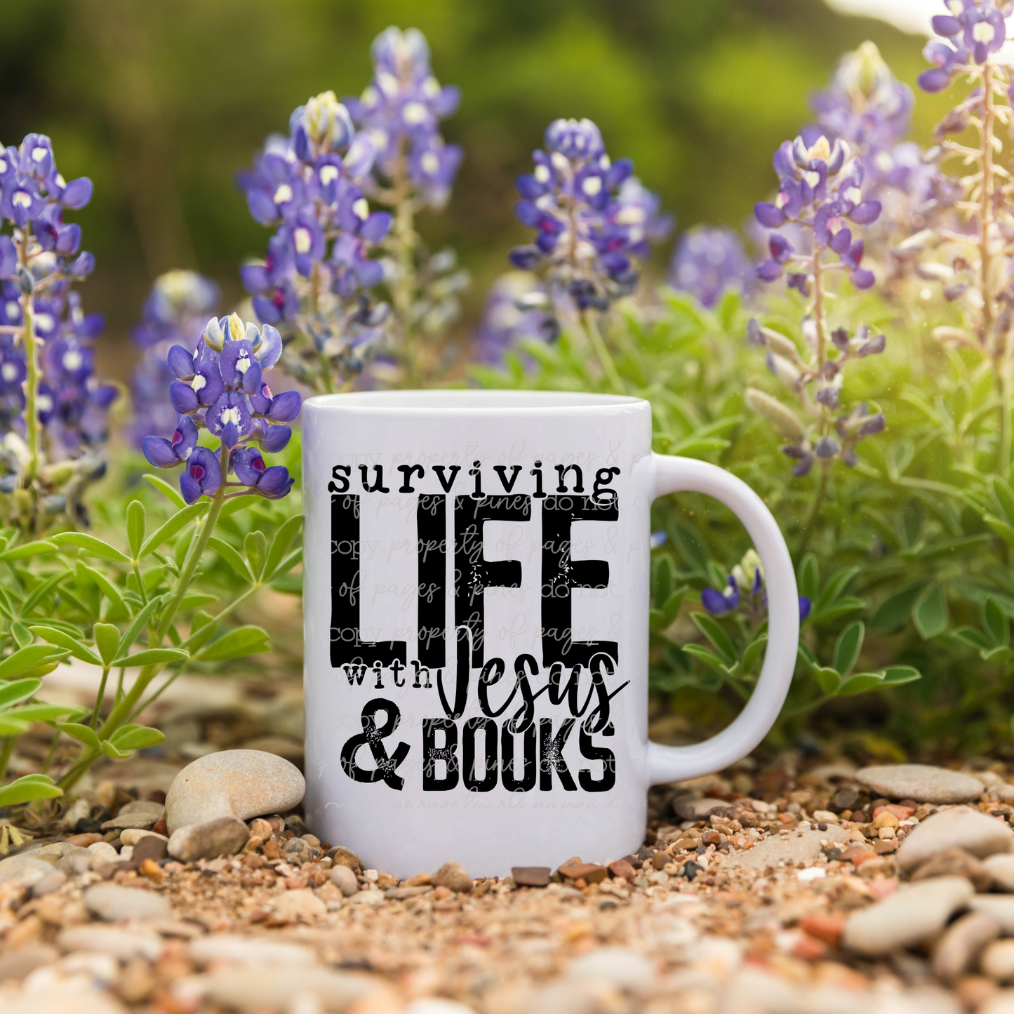 Surviving Life with Jesus and Books (mug)