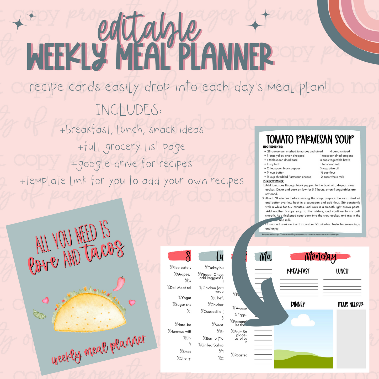 Tacos Digital Meal Planner