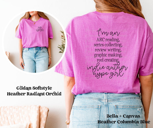 Indie Author Hype Girl--pocket--version 2 (Gildan)