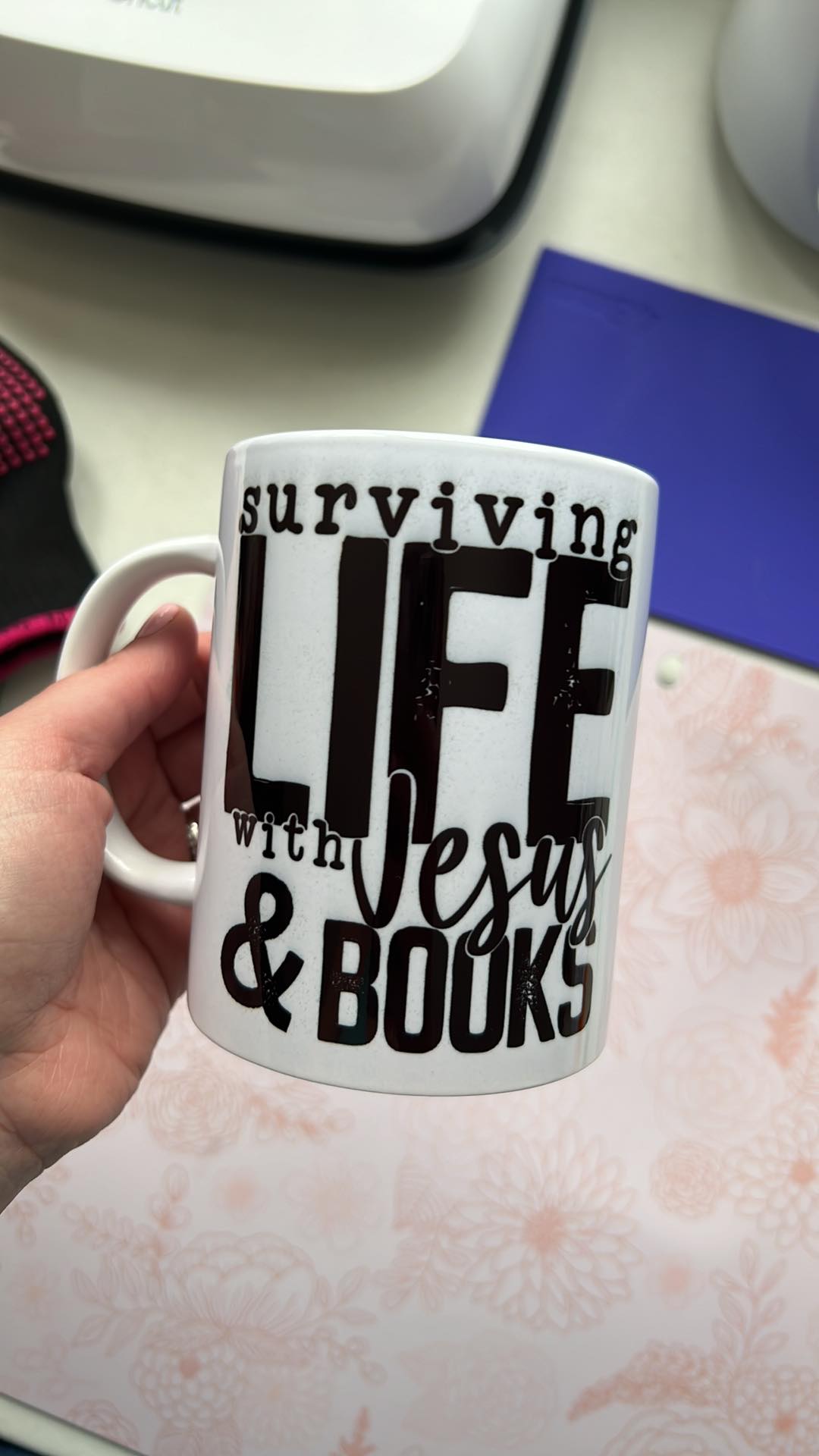 Suvirving Life on Jesus and Books (mug)
