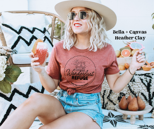 Wanderlust Refuge Logo Tee (Bella + Canvas)
