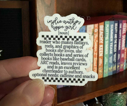 Indie Author Hype Girl Definition (sticker)
