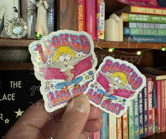Booked & Busy (sticker)