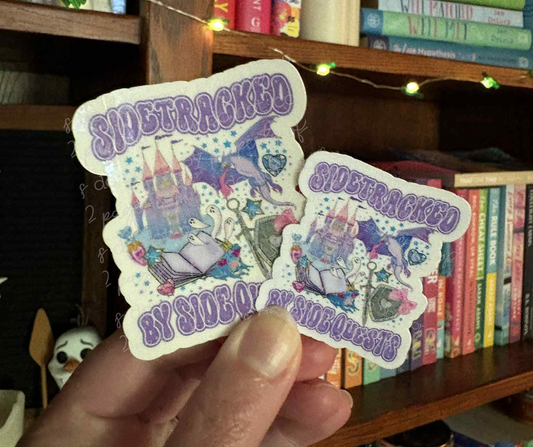 Sidetracked by Sidequests (sticker)