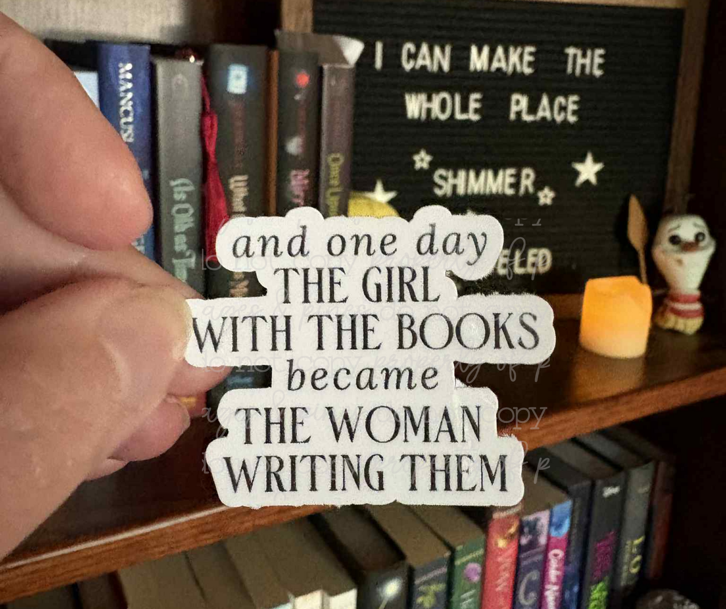 The Girl Who Wrote the Books (sticker)