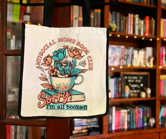 Antisocial Moms Book Club Tote Bag