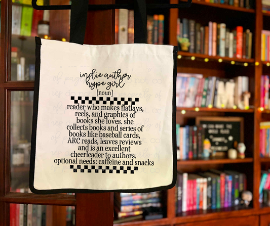 Indie Author Hype Girl Definiton Tote Bag