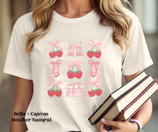 Strawberry Bookish Coquette (Bella + Canvas)