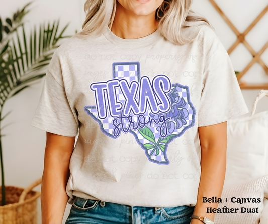 Texas Strong (bluebonnets) (Bella + Canvas)