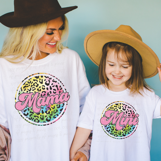 Mama and Me (retro leopard) -- Youth version