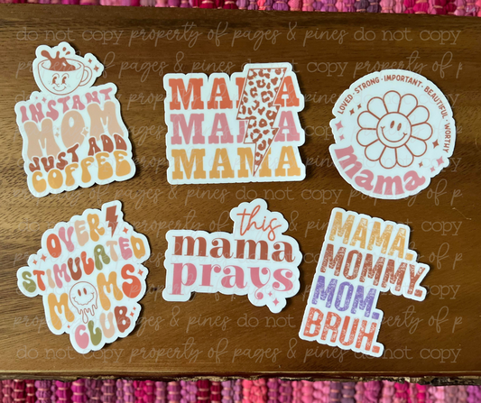 Motherhood Stickers (light retro)