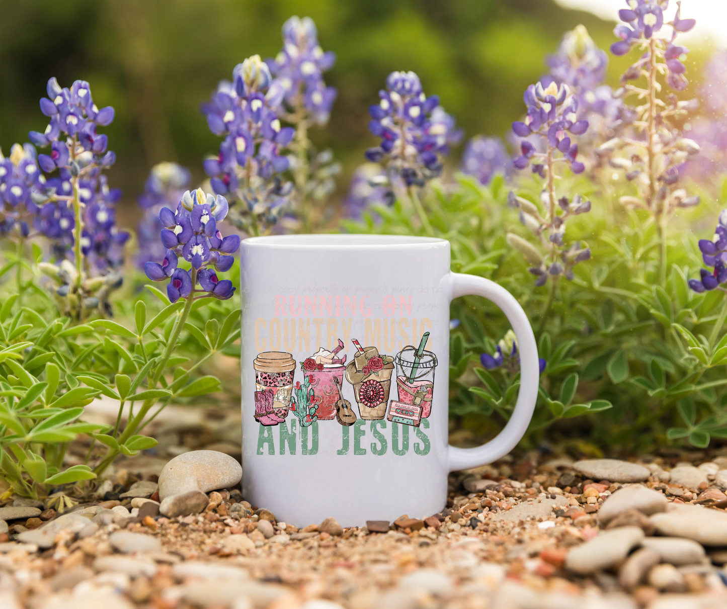 Running on Country Music and Jesus (mug)