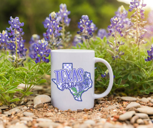 Texas Strong (bluebonnets) (mug)