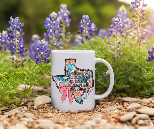 Texas--Psalm 91:4 (mug)
