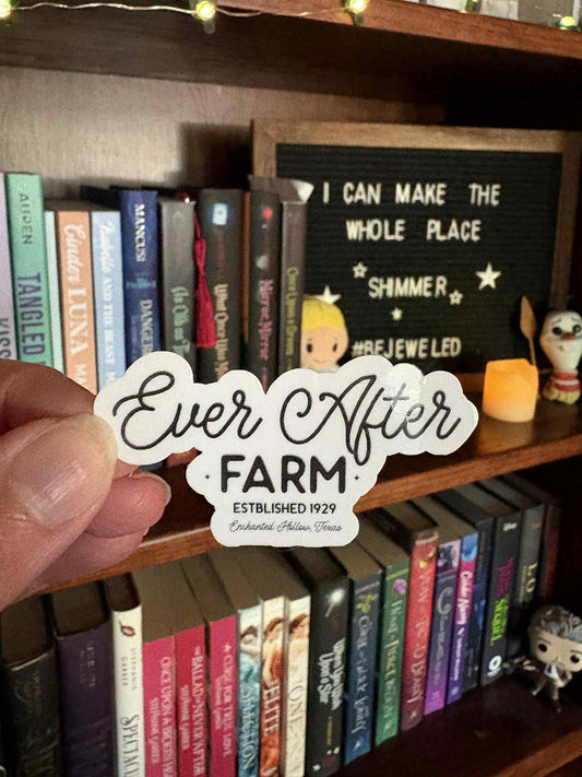 Ever After Farm White Logo Sticker