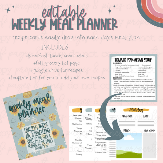 Honeycomb Digital Meal Planner